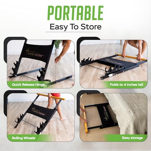 Image of Portable Folding Exercise Bar for Barre, Balance and Ballet Home Workouts, Strong Freestanding Stable Design