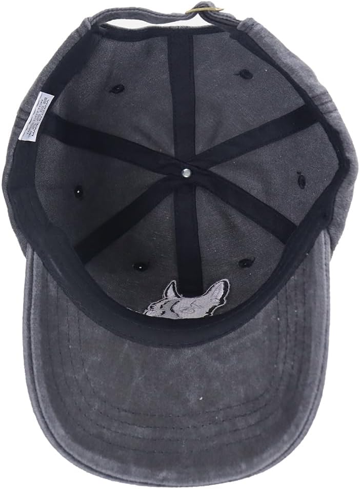 Boston Terrier Hats for Dog Mom & Dog Dad, Embroidered Adjustable Denim Pug Baseball Cap for Pug Lovers Gift - Image 6