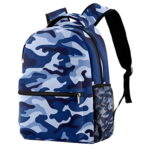 Sac à dos bleu grand confort pour enfant, transport sûr avec porte-bouteille