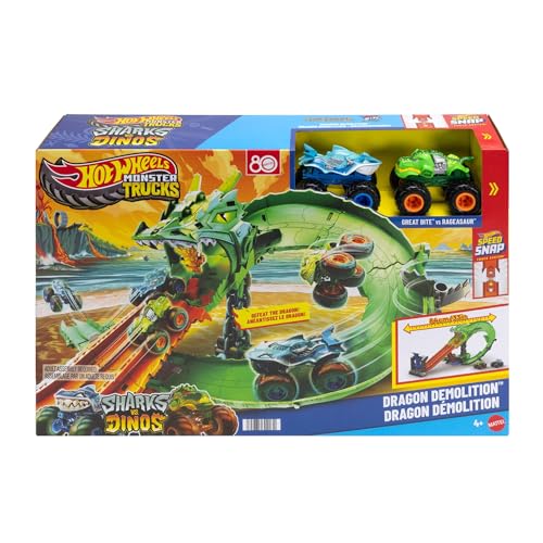 Hot Wheels Monster Trucks Coffret Piste Dragon JGB06