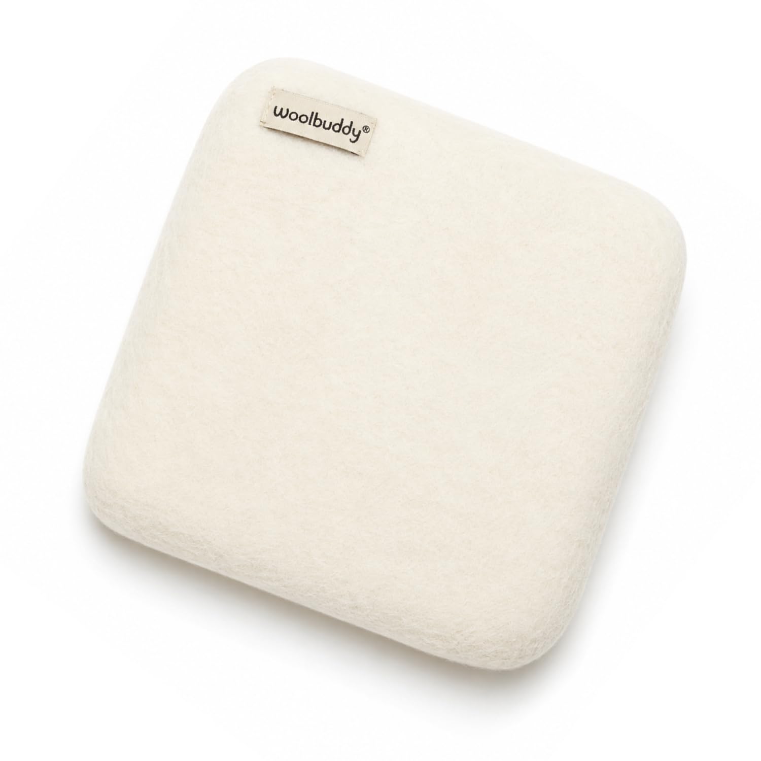 Woolbuddy Needle Felting Mat 10 x 10 x 1.5 Inch (White), Pure Wool Felt Pad