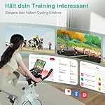Heimtrainer Fahrrad Superun mit Verstellbarem Magnetwiderstand, Ergometer Hometrainer Fahrrad Leises mit LCD-Monitor und App, Spinning Bike Indoor max 136kg – Bild 2