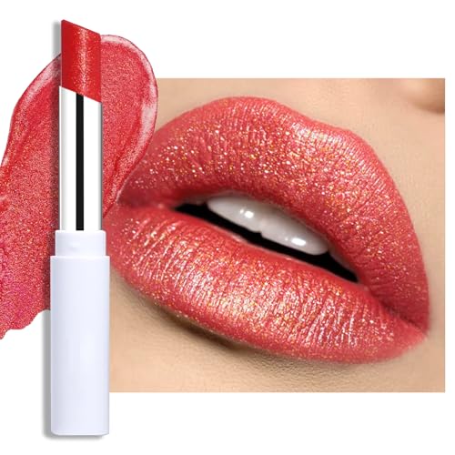 Erinde Barra de Labios Brillante, Lipstick con Ligero Brillo, Cuida los Labios, Hidratante y de Larga Duración, Color Intenso, Con Vitamina E y Aceite de Oliva, Fórmula Vegana #02