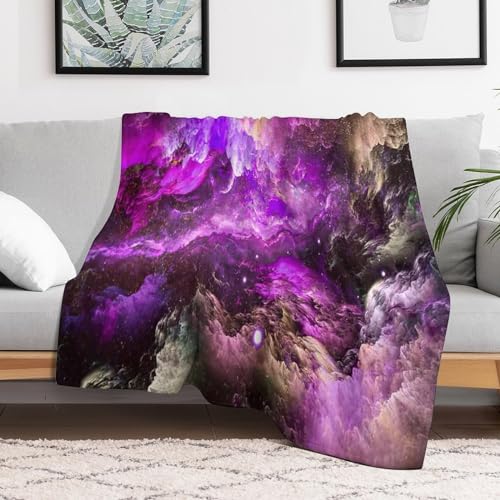 Manta de nebulosa para dormir mullida Weltraum Colors de sofá grande 3
