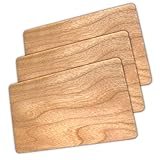 Ninja Pop Wooden NFC Cards - Real Wood NFC Ntag213 for Laser Engravers - Oak, Basswood, Cherry - 5 Cards