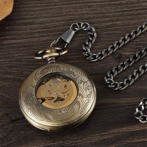 Reloj de bolsillo mecánico vintage con grabado de escudo, el regalo familiar perfecto 4