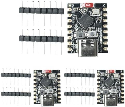 FORIOT ESP32-C3 Supermini Development Board, 3 Pack 4MB Flash Core Board ESP32 Super Mini Development Board WiFi Bluetooth RISC-V 32-bit CPU 160MHz (3PCS)