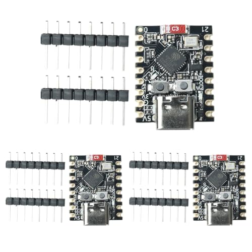 Image of ESP32-C3 Supermini Development Board, 3 Pack 4MB Flash Core Board ESP32 Super Mini Development Board WiFi Bluetooth RISC-V 32-bit CPU 160MHz (3PCS)