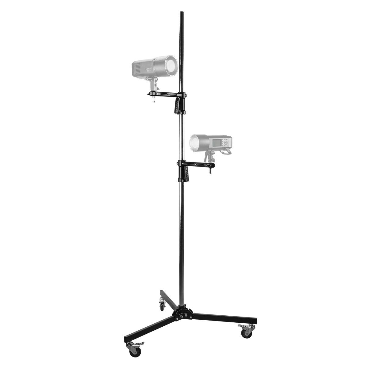 Flashpoint RB-PG Steel Wheeled Pistol Grip Stand with Extra Grip