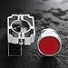 Shopcorp Momentary Push Button Switch with Flat Head, N/C - On/Off, Self-Resetting Start Stop Button for Home and Industrial Use (Red)