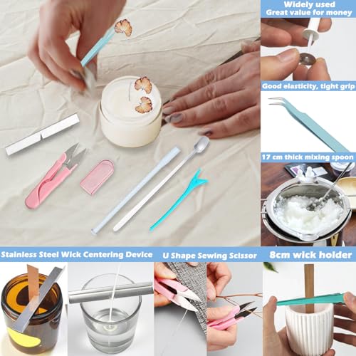 Image of 41PCS Mold Punch Wicking Needle Tools Inserting Tool for Candle Making Adjustable Punch Needle Long Silicone Mold Hook Needle Drill Candle Wick Hole Drill Steel Sticks to Make Holes in Candles Soap