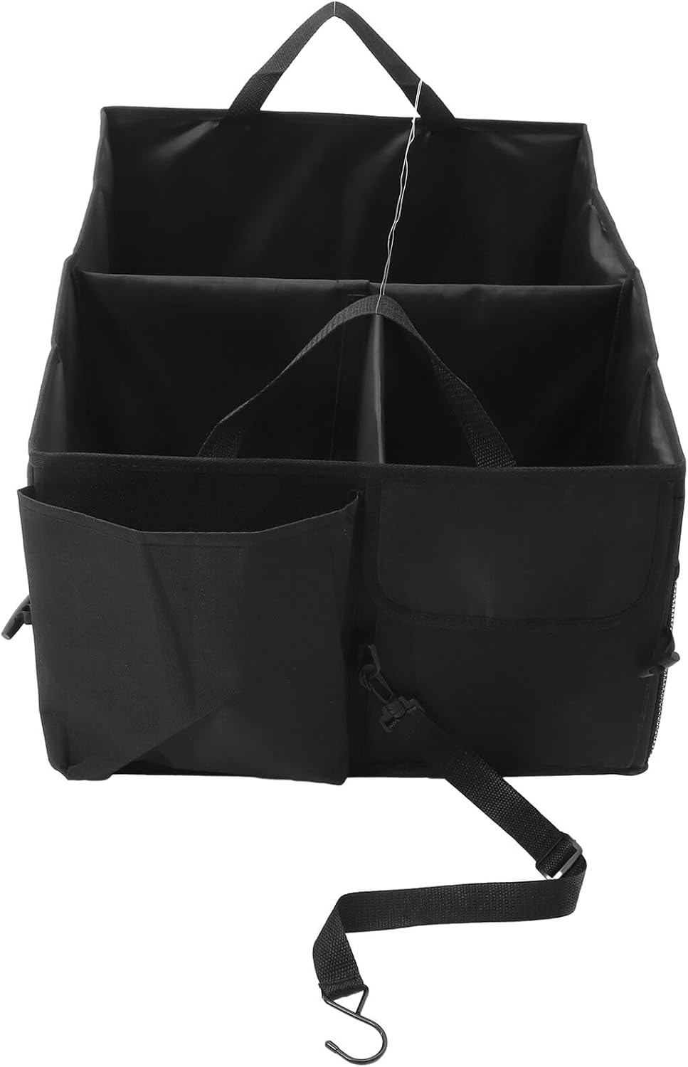 Collapsible Car Trunk Organizer Storage Box for Suv and Cargo, Black 58x43x27cm Folding Car Storage Organizer for Grocery and Camping