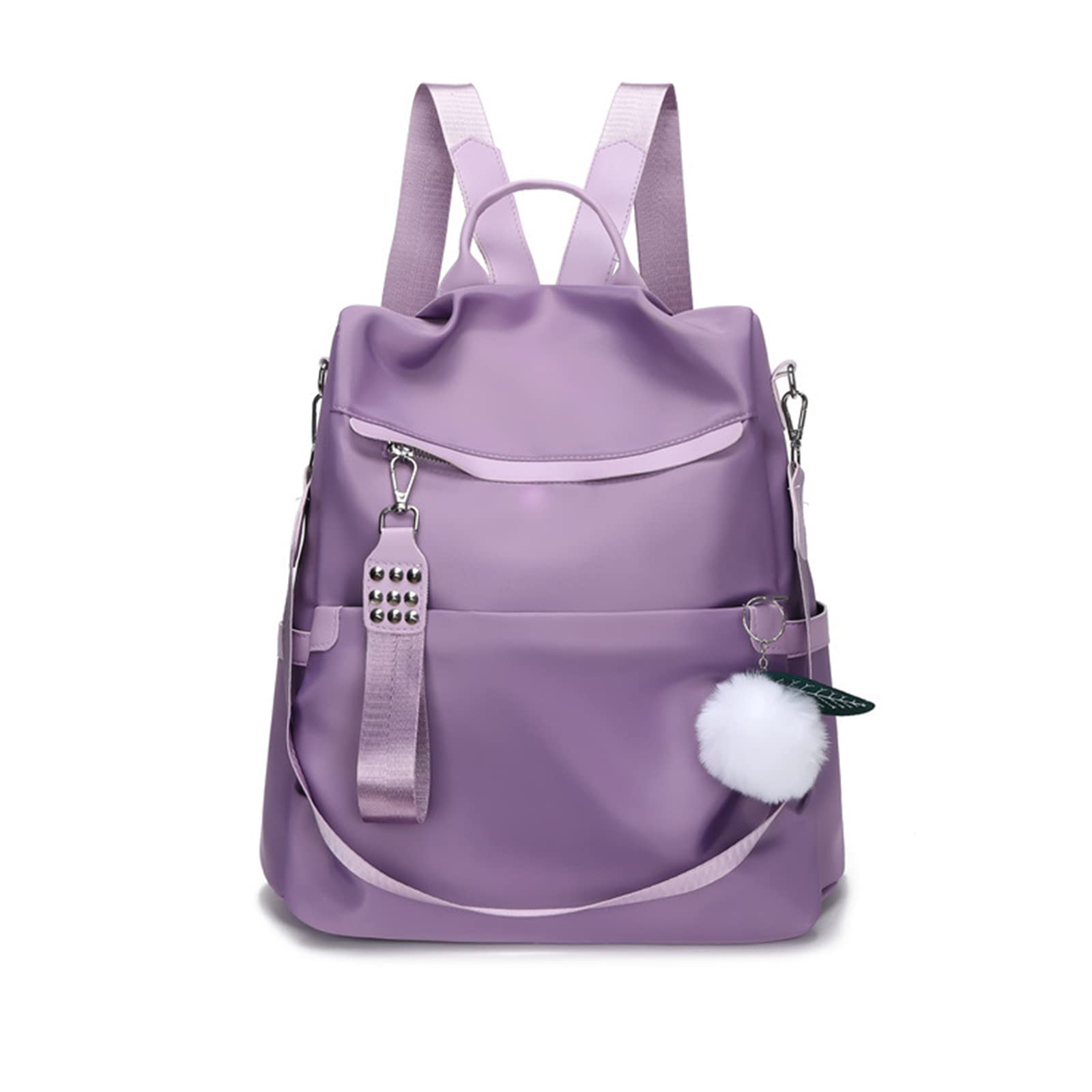 NICOLE & DORIS Bolsos Mochilas Mujer Antirrobo Mochila Casual Bolso Bandolera Mochila Gran Capacidad Mochila de Nylon para Viaje Escuela Compras y Trabajo Morado
