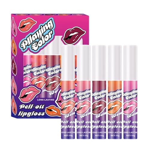 Tain Lipstick Peel Off - Kiss Proof Lip Color, Transfer Proof Lip Tint | Peel Lightweight Off Tint con recompensa de color edificable, fórmula de labios hidratante, uso en el maquillaje de oficina.