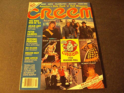 Creem Mar 1983 Eddie Van Hallen, David Lee Roth, The Who, Clash