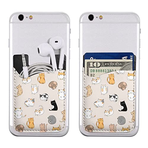 Gagaduck Cat Adhesive Phone Pocket Cell Phone Stick On Card Wallet Sleeve Credit Id Card Holder Compatible With Most Smartphones #TOP4