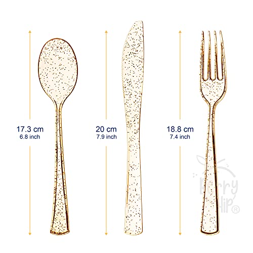 Lista de Cubiertos desechables elegantes para comprar hoy. 8 cubiertos desechables elegantes marca Berry Bloom (2)