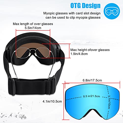 Spopal Ski Goggles,[Otg] Anti Fog Snowboard Goggles,[100% Uv Protection] Detachable Lens Snow Sports Goggles,Anti Slip Strap Helmet Compatible Winter Goggles Suit For Men, Women,Youth And Kids… #TOP2