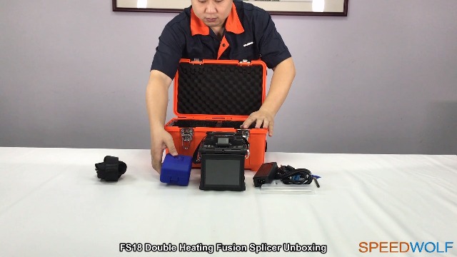Image of SPEEDWOLF 5 inch LCD Double Heating Core Alignment Optical Fiber Fusion Splicer Portable FTTH Optic Fiber Splicing Machine for SM /MM /DSF /NZDSF /ED Fibers with Fiber Cleaver and 6XElectrodes(FS18-D-1)