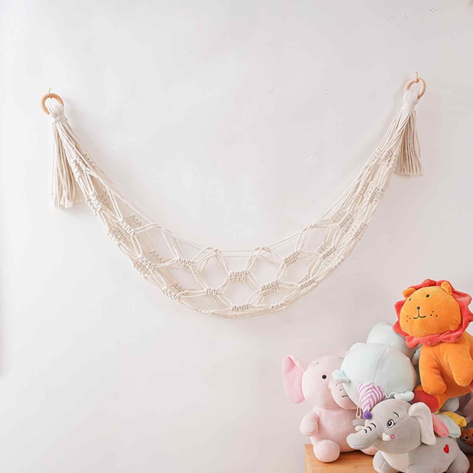 Hamac de Rangement pour Jouets Peluche, Hamac d'Angle pour Chambre à Coucher