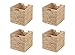 4er-Set Kallax Expedit Regal Korb / 34 x 32 x 32 cm / Aus Wasserhyazinthe Natur / Faltkorb Flechtkorb Regalbox Storage Box Aufbewahrungskorb Schrankkorb klappbar faltbar und sehr stabil Sparpreis