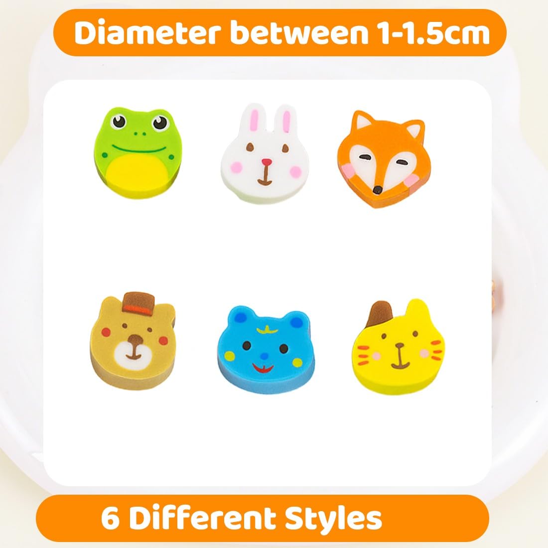 50 Pièces Gommes Animaux Mignons Effacer Crayons Dessin Animé Cadeaux Enfants