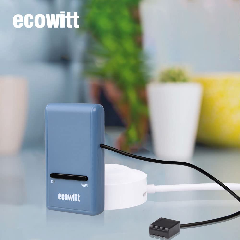 ECOWITT senza fili Stazione meteo GW1101, Sensore da esterno ad energia solare 7 in 1 WS69, Gateway Wifi 3 in 1 per interni GW1100, previsioni meteo per il giardino di casa, assistente meteo