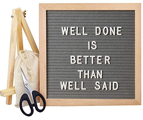 Limited Stock Felt Letter Board, Changeable Letter Boards Message Sign, 340 White Letters and Letterboard with Stand, Wall & Tabletop Display, Storage Pouch,Good Choice as Christmas Gift