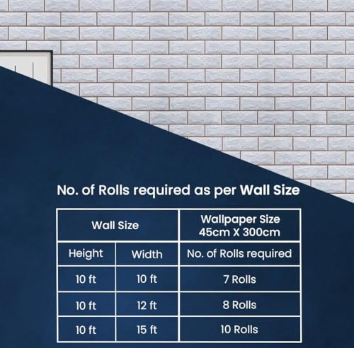 Image of Self Adhesive Decorative Peel Stick Waterproof Wallpaper Wall Decor Removable Wall Paper for Living Room Hall Decoration PVC Vinyl DIY Contact Paper 45x304cm
