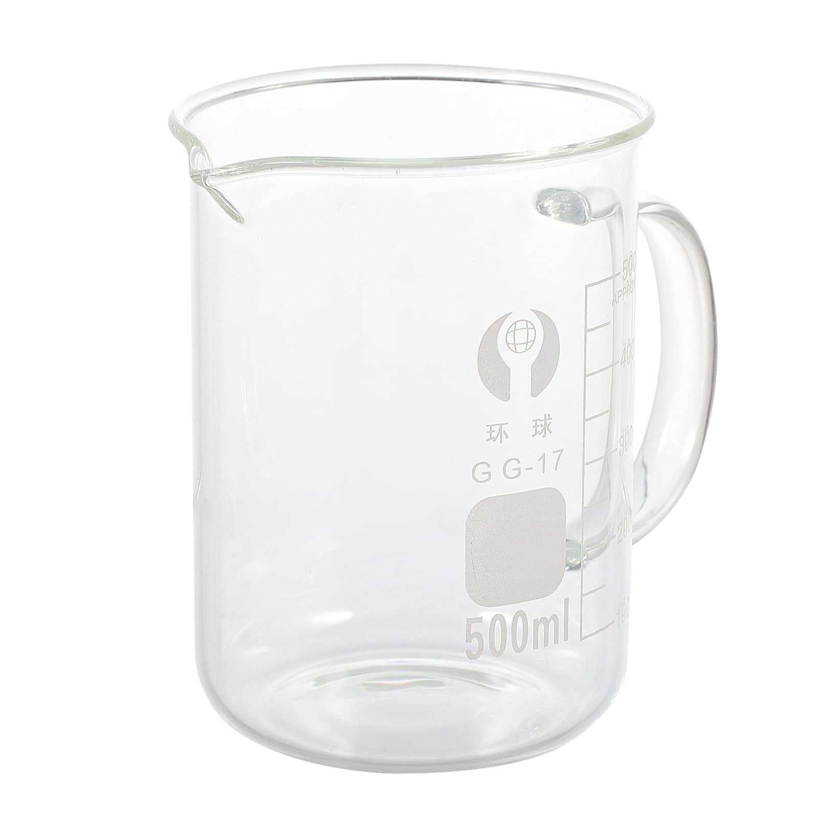 500ML Glass Graduated Beakers Glass Measuring Low Form Beaker Clear Measuring Beaker for Science Lab