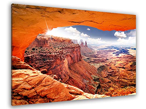 Hexoa Tableau grand canyon - Made in France - Toile imprimée - 50x30