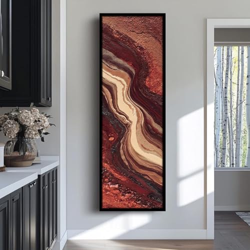 Tableau long et étroit toile fine et haute déco murale salon 60x180cm