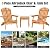 Tangkula 3 Pieces Adirondack Chair Set, Outdoor Wood Furniture Set with 2 Folding Lounge Chairs & Side Table, Widened Armrest, Slatted Design, All Weather Conversation Set for Garden Patio Backyard