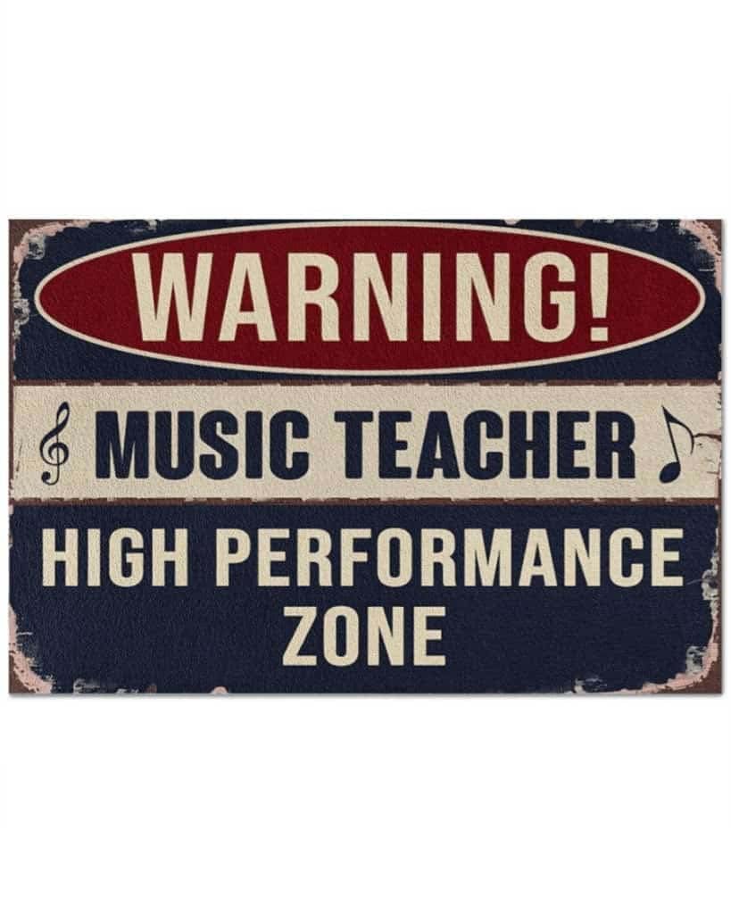 Tapis de porte humoristique pour professeur de musique idée cadeau