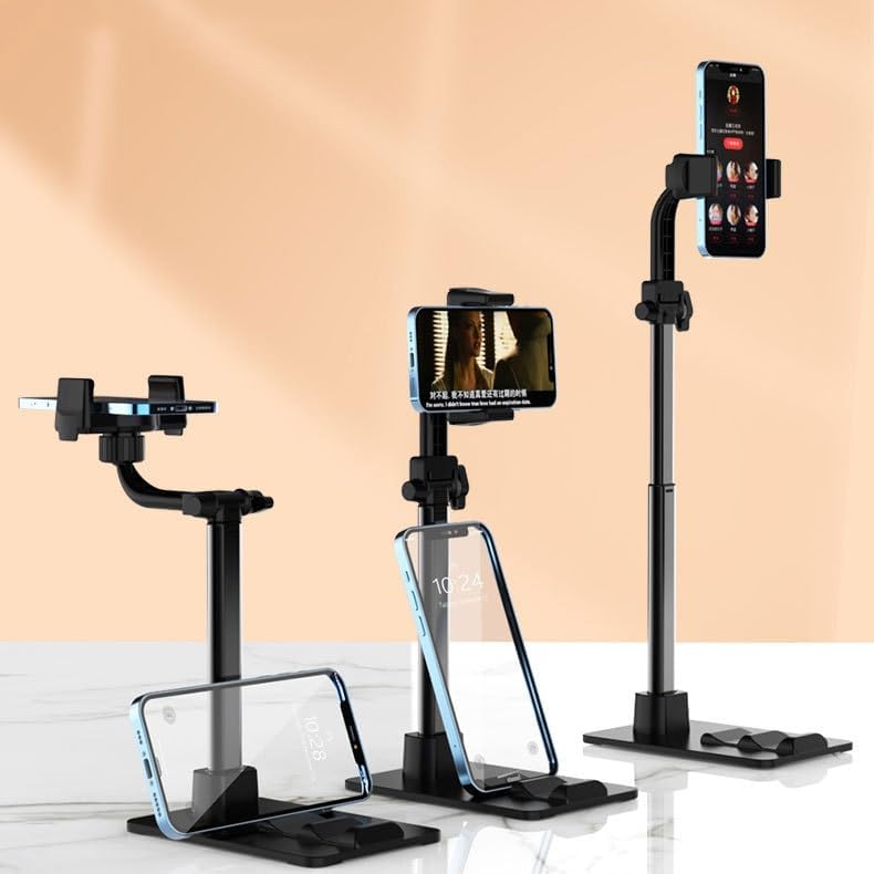 Live Streaming Mobile Phone Stand with Camera Positions The Ground for Overhead Shooting Adjustable image 3