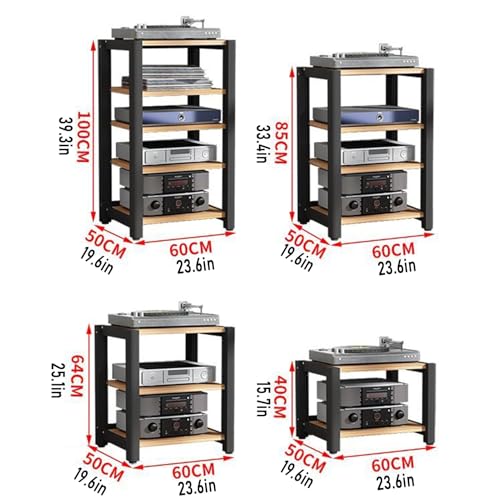 Support multimédia AV rack audio étagère réglable meuble stéréo 40cm - 8