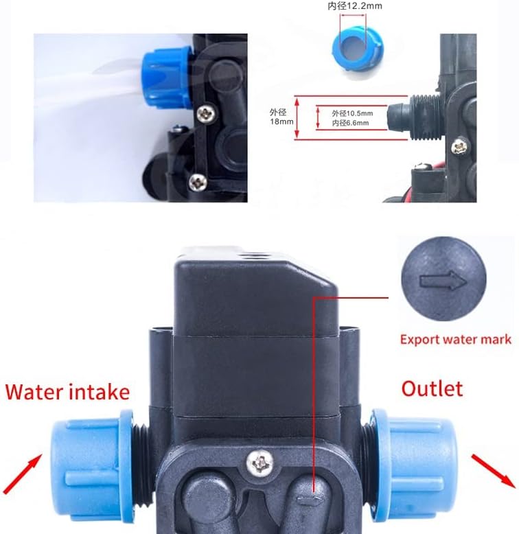 Miniatura 3 de Bomba sumergible de sumidero 12 V, 24 V, 80 W, 5.5 Lmin, bomba de diafragma de alta presión en miniatura con interruptor de presión, bomba de