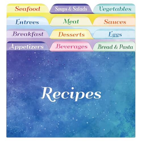 Separadores de recetas de 4x6 para organizar tus platos favoritos de las fiestas