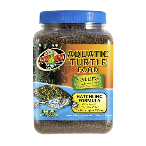 Zoo Med Natural Aquatic Turtle Food, Hatchling Formula, 8-Ounce