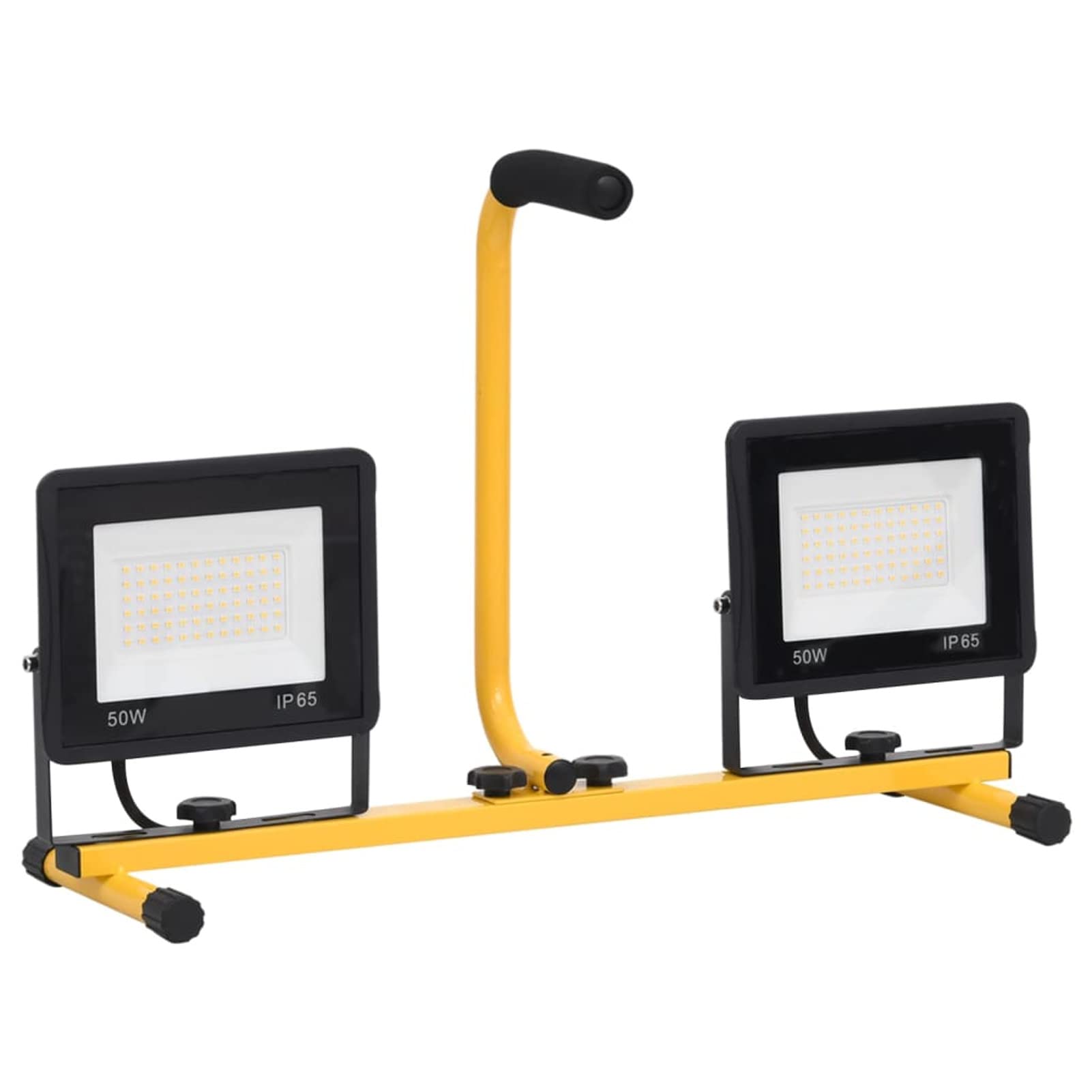 Chusui Faretto a LED con Maniglia 2x50 W Bianco Caldo,Faretto LED da Esterno,Fari LED Interna ed Esterna per Giardino,Cortile,Garage