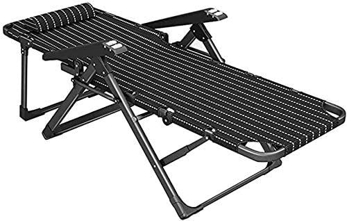 Chaise longue de jardin pliable avec coussin réglable pour terrasse et piscine