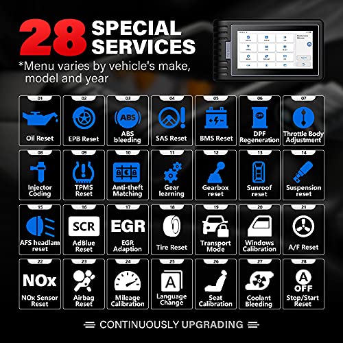 Obd2 Scanner Wireless, Topdon Ad800Bt, Free Lifetime Upgrade, Scan Tool, Automotive Diagnostic Tool, Full System Diagnosis, 28+ Reset Services, Oil Reset/Abs Bleeding/Immo/Tpms/Sas/Bms/Epb/Dpf/Autovin #TOP3