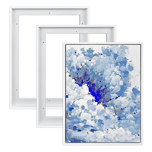 Image of Floater Frame for 5x7 Canvas Paintings with 0.6-0.9 inch Deep,White