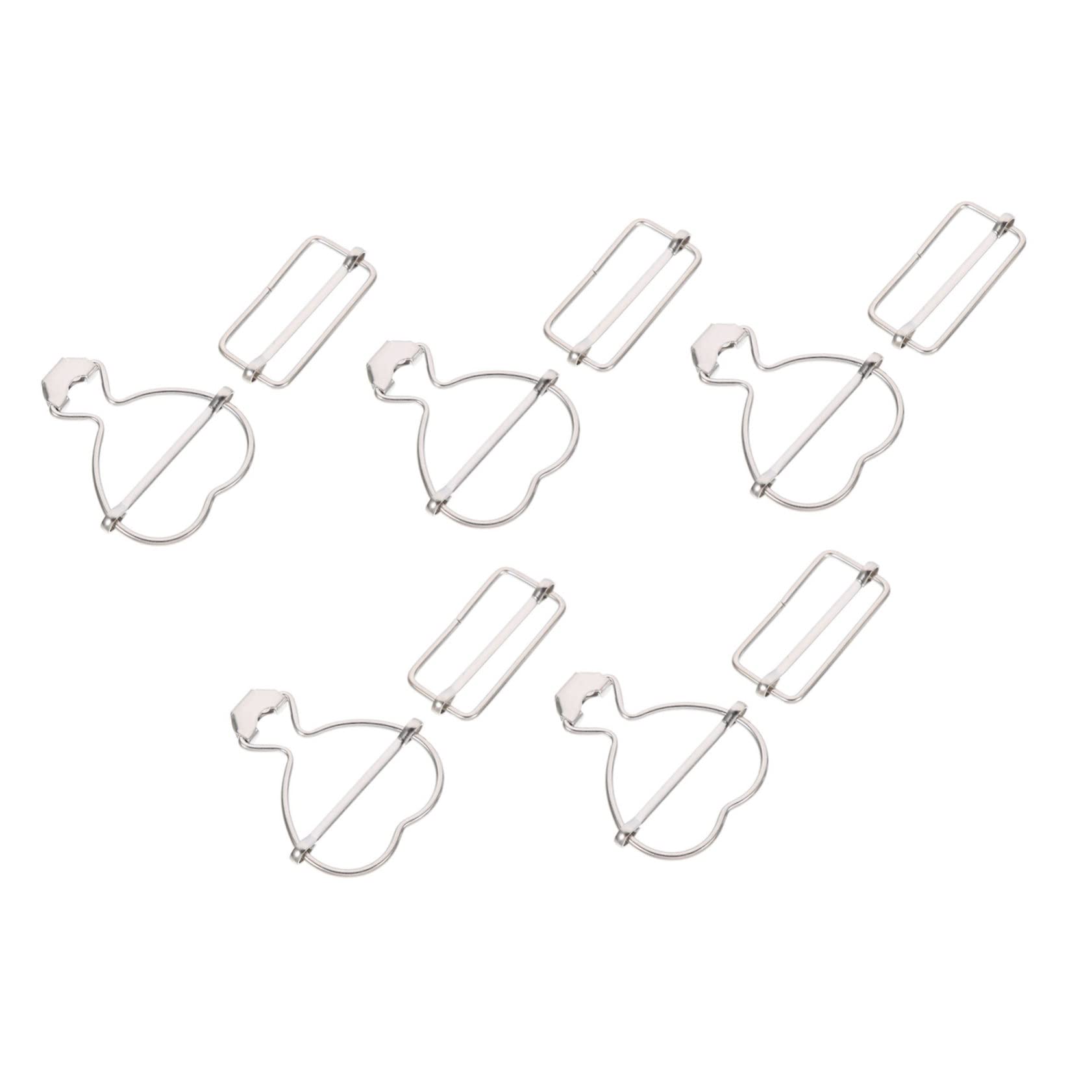 NUOBESTY 50stücke Teiliges Herzförmige Latzhosen Schnallen Verstellbare Overall-buckle Clips Für Kleidung Nähprojekte Langlebige Und Praktische Befestigungen Silberfarbe