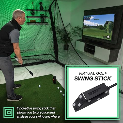 Square Golf Moniteur de Lancement Intérieur Noir