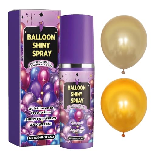 Balloon Shine Spray | 30 ml, Éclat Immédiat Intense,Spray Brillant pour Anniversaire | Anniversaire, Mariage, Vacances, Remise de diplômes, Halloween