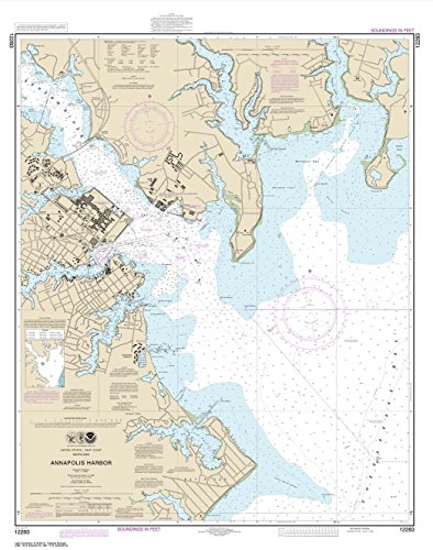 Paradise Cay Publications, Inc. NOAA Chart 12283: Annapolis Harbor, 39.4 X 31.1, Traditional Paper