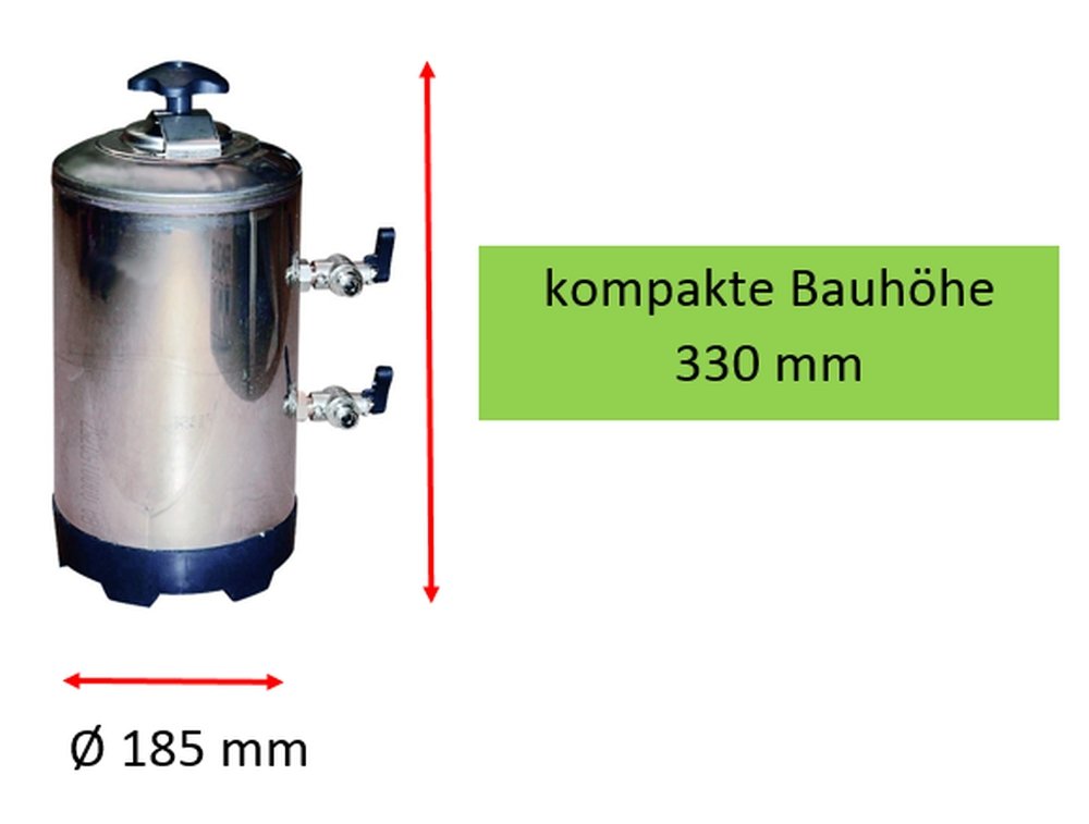Wasserenthärter Entkalker 6 Liter - für Espressomaschine, Geschirrspülmaschine, Aquarium - kompakte Bauhöhe