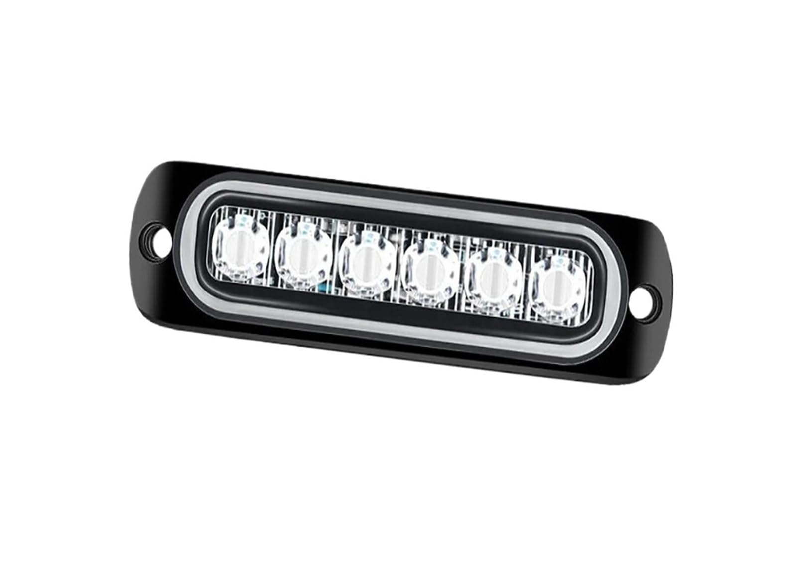 WXVFX 6Led Strobe Side Warning Lights 12V Strobe Grille Flashing Lightbars Cars Beacon Lamp Amber Traffic Lights White(White red)