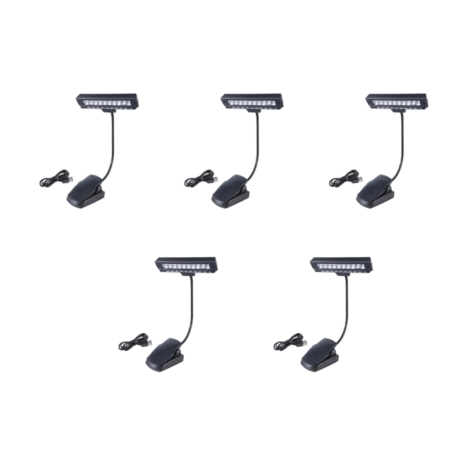 MultiAngle - Lampada da scrivania regolabile con 10 LED, alimentata da USB o batterie AA, per lavoro e tempo libero, luce LED bianca fredda